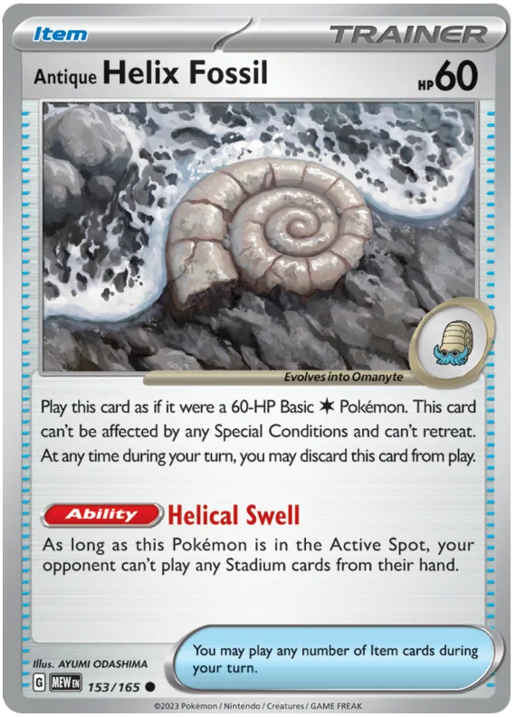Antique Helix Fossil (MEW 153) - SV 151